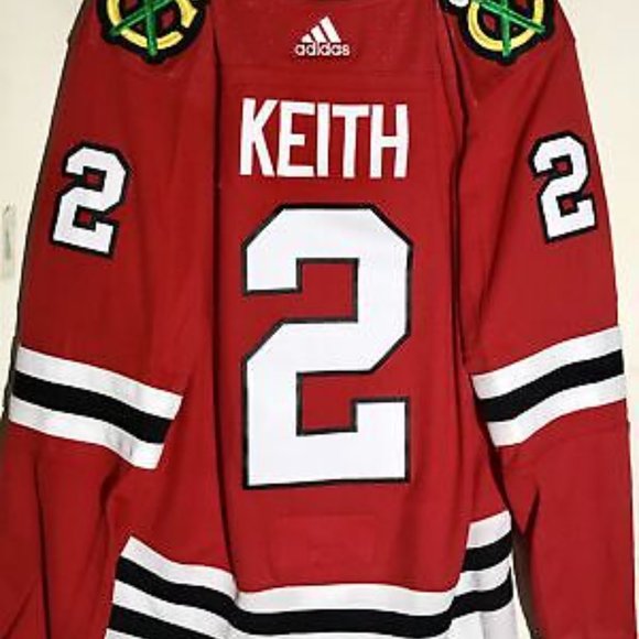 Adidas CHICAGO BLACKHAWKS DUNCAN KEITH On Ice Men's JERSEY Size 46,52,54,56 NEW - Picture 5 of 6